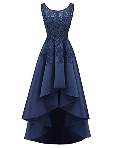 HUINI Elegant Abendkleider Ärmellos Spitzenkleider Vintage Cocktail Partykleider Wadenlang Satin Brautkleider...