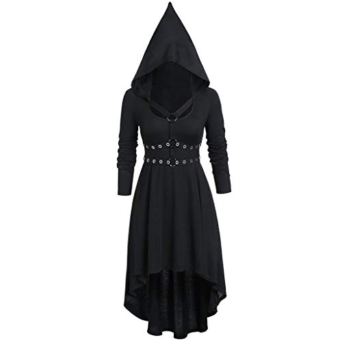 Darringls Gothic Kleider für Frauen Vintage Hexenkleid mittelalterliches Kleid weibliches Halloween Vampir Kostüm...
